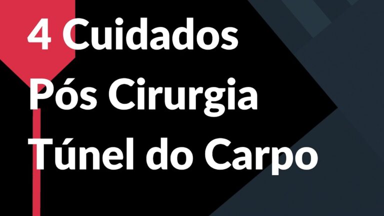 Recupera&ccedil;&atilde;o ap&oacute;s cirurgia do t&uacute;nel do carpo